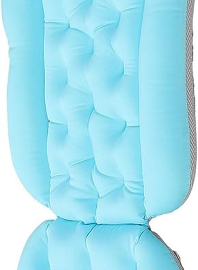 وسادة حوض الاستحمام المريحة وسجادة الحمام غير القابلة للانزلاق مع أكواب شفط زرقاء - Image 1